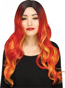 Ombré Teufels Perücke für Halloween & Karneval