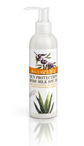 OLIVALOE 00164 - Sun Protection Body Milk SPF30 - Sonnenschutz-Körpermilch LSF30, 200ml, Naturkosmetik
