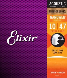 Elixir 16002 Nanoweb - Phosphor Bronze, extra light (010-047)