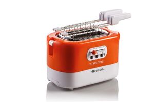 Ariete Tostime Toster Tostmaschine 2 Scheibe(n), Orange, Tasten, Niveau, 700 W, 165mm, 275mm RETRO Edition