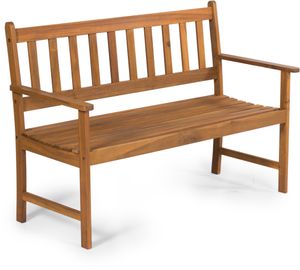 FIELDMANN FDZN 4013 Zahradní lavice, rozměry 122 x 57 x 85 cm, určeno pro venkovní i vnitřní použití, ošetřeno olejovým nátěrem, vyrobeno ze dřeva tropické Akácie