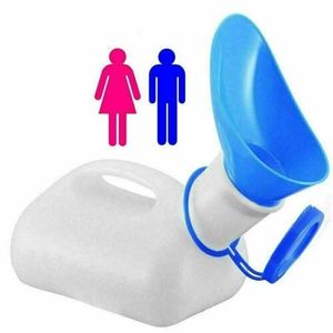 2 Stück 1000ML Tragbare Toilette Urinflasche Urinal WC Männer Frau Reise Camping m. Deckel