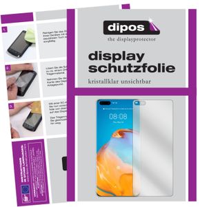 2x Huawei P40 Pro Schutzfolie klar Displayschutzfolie Folie Display Schutz dipos
