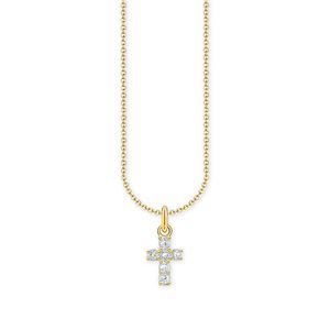 Thomas Sabo KE2226-414-14-L45V Damen-Halskette mit Kreuz-Anhänger vergoldet
