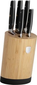 BERLINGERHAUS Messerset mit Ständer BAMBUS 6-tlg. Black Silver Collection BH-3136