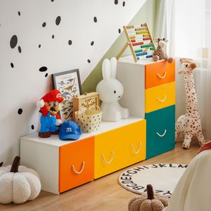 SoBuy KMB72-W Kinder Spielzeugtruhe Spielzeugkiste Aufbewahrungsbox Kinder Spielzeugbox Kinderzimmer Aufbewahrung Kinderschrank