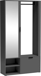 Minio, Garderobenset "MILO UNI", Garderobe, 100 cm, Graphite Farbe