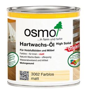 Osmo Hartwachsöl 3062 farblos matt 0,375L Hartwachs Öl High Solid