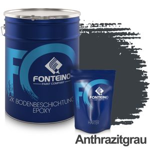 2K Epoxidharz Bodenbeschichtung Bodenfarbe Epoxy Garage Farbe Anthrazitgrau – 20Kg