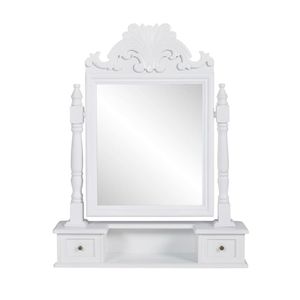 vidaXL Toaletní stolek se zrcadlem obdélníkový otočný MDF