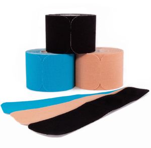 axion Kinesiologie-Tape PRECUT 3er Mix-Set, je 20 Stück, 25 x 5 cm - schwarz, blau, beige (Set, 3-St) wasserfest - hautfreundlich - elastisch, selbstklebend - Physio-Tape