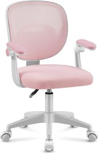 MARK ADLER Junior 3.0 | Kinder Schreibtischstuhl Ergonomischer Kinderdrehstuhl | Fußablage | Sitztiefe einstellen | Rosa