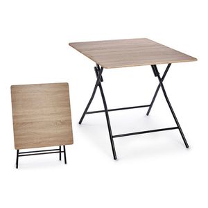 Table Klapptisch PVC Metall MDF 80 x 75 x 80 cm