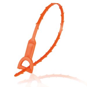 Rohrreinigungsspirale - 50,5cm Länge in Orange für Küchenspüle, Abflüsse, Abwasserkanäle, Badewanne - Verstopfungsentferner ( Stück 2 )