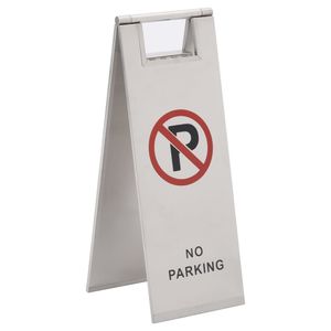 vidaXL Skladací parkovací znak z nehrdzavejúcej ocele