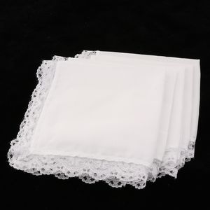 20Stk. Weich Taschentuch Taschentücher Stofftaschentücher aus 100% Baumwolle mit Spitzen