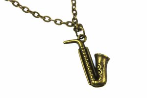 Saxofon Kette Halskette Miniblings 50cm Saxophon Musik Saxophon Sax Jazz Bronze