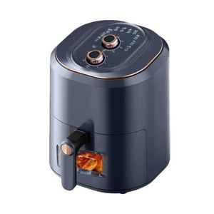 Kompaktfriteusen, Heißluftfritteuse, 7.5L Sichtbares Airfryer ohne Öl, Mini Backofen mit 2 Drehknöpfens, Einstellbare Zeit/Temperatur