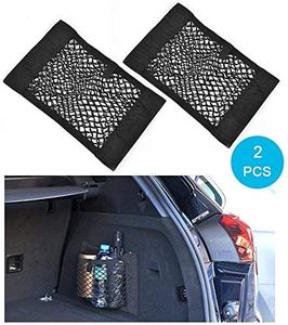 2stk  Auto Gepäcknetz Aufbewahrungsnetz für Kofferraum 40 x 25 cm Autonetz Organizer Netztasche mit Klett