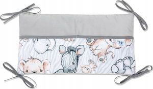 Pepi Babybett Organizer mit Honig Velvet - 42cm × 22cm - Spielzeugtasche Betttasche für Kinderbett Kinderzimmer für Windel Kleidung - Safari