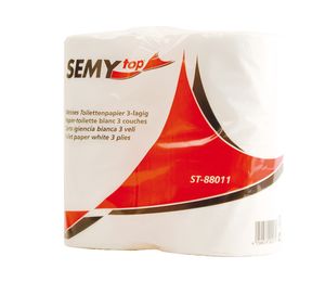64 Rollen Toilettenpapier Semytop 200 Blatt, 3-lagig, hochweiß, 100% Zellstoff ST-88011