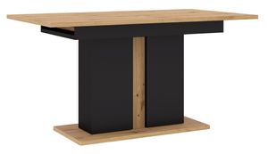 Rozkladací stôl Nuka I 140 (200) cm Rozkladací stôl, kuchynský stôl, jedálenský stôl, Artisan Oak / Black