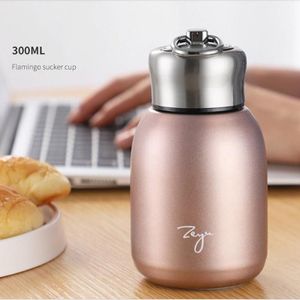 300 ml Mini-Kaffee-Isolierflasche aus Edelstahl, Rose