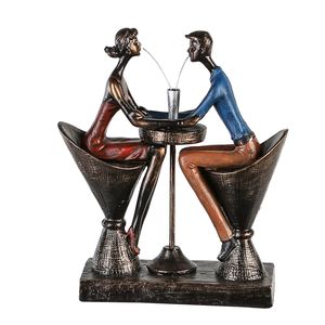 Casablanca by Gilde Dekofigur Skulptur Table for two  H. 25 cm,16259