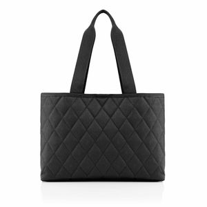 reisenthel classic shopper L, taška přes rameno, nákupní taška, taška přes rameno, kabelka, Rhombus Black, 12 L, DK7059