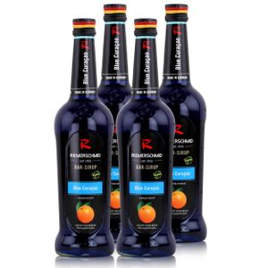Riemerschmid Bar-Sirup Blue Curacao 0,7L - Cocktails Milchshakes (4er Pack)