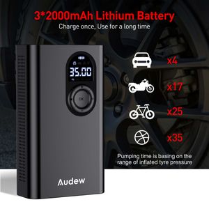 Audew 3in1 Powerbank LED-Licht Auto Reifenfüller 150PSI Digital Luftdruckprüfer