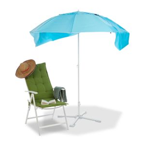 relaxdays Sonnenschirm Strandmuschel 2 in 1