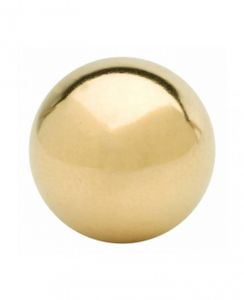 Knopf Knöpfe Kugelknopf, Kunststoff metallisiert mit Öse  1 Stck. Dill Knöpfe Farben allgemein: Gold, Durchmesser: 11 mm