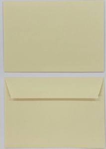 100 Stück farbige Premium Briefumschläge Briefhüllen Kuvert, Caribic Perlweiß Creme (UMS-801) DIN C6 (114 x 162 mm), ohne Fenster, haftklebend, 90g/m² - Karibik Umschläge