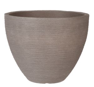 Okrúhly hrniec s drážkami 31 cm - farba: taupe