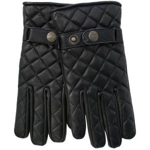 Herren Lederhandschuhe Lammnappa Handschuhe echtleder winter Handschuhe, Größe:8=M Handumfang 22cm, Handschuhmodell:GL-7 Schwarz