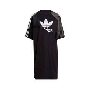 adidas Adicolor Split Trefoil Tee Dress HC0637, Damen, t-shirts, Schwarz, Größe: 34