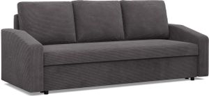 Sofa 3-Sitzer  mit Schlaffunktion,  Cord - Dunkelgrau