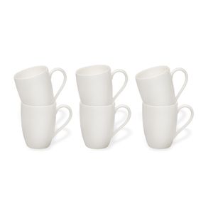 vivo - Villeroy & Boch Group Basic White BmH Set 6tlgEC Premium Porcelain weiß 1952777700  /  Vorteilset mit 2  * diesem Artikel und 4 EKM Living Trinkhalme aus Edelstahl