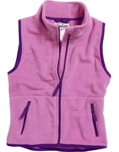 GKA Fleece Weste für Mädchen Gr. 86 - 12-18 Monate pink von Playshoes sehr warm und kuschlig Körperwärmer farblich abgesetzt