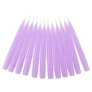 hdg Baumkerzen pastel purple - handgefertigte dänische Kerzen Ø 1,3 cm / 12 cm , Set:36er Set