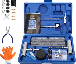 SWANEW 73 Tlg Autoreifen Kfz PKW Reifen Reparatur Satz Pannenset Flickzeug Flicken Werkzeugset reifenreparatur set Sonstige KFZ-Werkzeuge