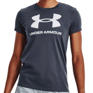 UNDER ARMOUR Sportstyle Graphic T-Shirt Damen 044 - downpour gray/white S
