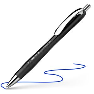 Kugelschreiber Schneider Slider Rave XB, schwarz-schwarz - Mine blau, 5 Stück