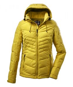 Killtec - Dámska bunda v páperovom vzhľade s kapucňou na zips (37420), Veľkosť:42, Farba:Yellow (00600)