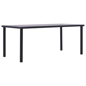 vidaXL Jedálenský stôl čierno-betónová sivá 200 x 100 x 75 cm MDF