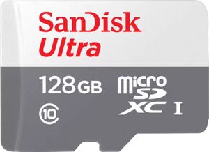 Sandisk 128Gb Ultra Lite White/Gray Microsdxc 100Mb/S Class 10 Uhs-I (Sdsqunr-128G-Gn3Mn)