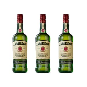 Jameson Original Blended Irish Whiskey 3er Set, Whisky, Schnaps, Spirituose, Alkohol, Flasche, 40 %, 3x700 ml