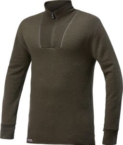 Woolpower Uni Zip Turtleneck 400 Rollkragenpullover pine green S