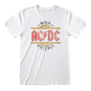 AC/DC - "High Voltage" T-Shirt für Herren/Damen Uni HE502 (S) (Weiß)